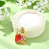 Acrylic Strawberry Charm Bracelets BJEW-JB13843-01-1