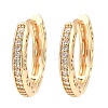 Brass Micro Pave Cubic Zirconia Hoop Earrings EJEW-D078-12KCG-1