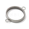304 Stainless Steel Open Back Bezel Connector Charms STAS-B126-05C-P-2