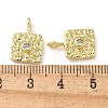 Rack Plating Brass Cubic Zirconia Pendants KK-K392-05G-3