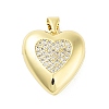 Rack Plating Brass Micro Pave Clear Cubic Zirconia Pendants KK-A208-04G-04-1