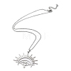 201 Stainless Steel Sun with Eye Pendant Necklace with Cable Chains NJEW-Q317-02P-1