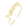 Amour Brass Open Cuff Bangles BJEW-F528-03G-4