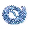 Baking Paint Transparent Glass Beads Strands DGLA-A035-T4mm-A07-3