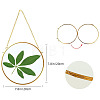 Brass & Glass Hanging Photo Frame HJEW-H061-04G-1