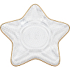 1Pc Ocean Series Transparent Gold Rim Glass Jewelry Plates AJEW-SC0002-79B-1