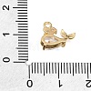 Brass Micro Pave Clear Cubic Charms CU-CBA1682-06A-G-3