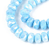 Anti-Tarnish Electroplate Glass Beads Strands GLAA-T025-8mm-11C-3