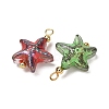Baking Paint Glass Pendants GL-CBA010C-08G-2