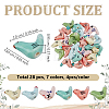 28Pcs 7 Colors Handmade Porcelain Beads PORC-GO0001-02-2