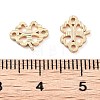 Brass Laser Cut Clover Connector Charms KK-U028-07G-3