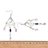 Halloween Stainless Steel Glass Dangle Earrings EJEW-TA00833-5