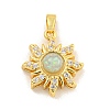 Rack Plating Brass Cubic Zirconia Pendants KK-H476-11G-2