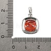 925 Sterling Silver Pave Cubic Zirconia Pendants STER-C015-01A-01-3