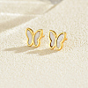 Butterfly 201 Stainless Steel Stud Earrings YM0413-2-1