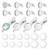 DIY Brass Cufflinks & Tie Clip Making Kits DIY-PH0035-72A-1