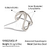 Wave 304 Stainless Steel Cuff Open Rings for Women MH6370-2-1