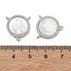 Brass Micro Pave Clear Cubic Zirconia Chandelier Component Links CU-CBA5585-03P-01-3