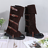 Velvet & Imitation Leather Boot Cover AJEW-WH0415-70A-4