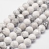 Natural Howlite Beads Strands G-G736-25-6mm-1