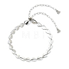 Adjustable Brass Heart Link Slider Bracelets for Women BJEW-JB13600-02-2