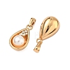 304 Stainless Steel & ABS Plastic Imitation Pearl Pendants STAS-C172-21G-2