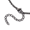 304 Stainless Steel Cable Chain & Curb Chain Slider Necklace Making AJEW-JB01534-4