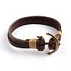 Leather Multi-Strand Bracelets BJEW-P128-35-2