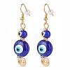 Lampwork Evil Eye Dangle Earrings EJEW-JE04918-1