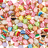 100Pcs Stripe Resin Connector Charms FIND-DC0002-40-1