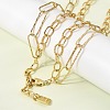 6MM Brass Double Layer Mixed Chain Necklaces NJEW-L013-04G-1