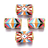 Alloy Enamel Beads PALLOY-Q441-035A-RS-1