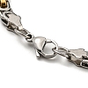 Two Tone 304 Stainless Steel Byzantine Chain Bracelet BJEW-B078-47A-3