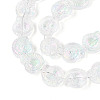 Electroplate Transparent Glass Beads Strands EGLA-S190-05A-3
