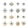 32Pcs 16 Style Alloy Enamel Pendants ENAM-TA0001-35-12