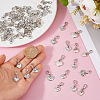 60Pcs 10 Styles Valentine's Day Heart Alloy Pendant Decorations HJEW-FH00290-3