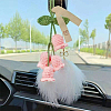 2Pcs Crochet Lily of The Valley Polyester Car Hanging Pendant HJEW-FG0001-14B-5