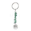 8Pcs Tree of Life Tibetan Style Alloy Pendant Keychains KEYC-JKC00688-4