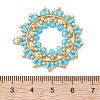 Seed Beads & Glass Beaded Pendants PALLOY-MZ01295-02-4