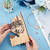 Wood Animal Hanging Ornaments HJEW-WH0053-08F-5
