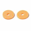 Flat Round Handmade Polymer Clay Beads CLAY-R067-12mm-15-6