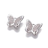 Brass Cubic Zirconia Charms ZIRC-O029-12P-1