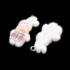 Flocking Opaque Resin Pendants RESI-P053-04A-P-2