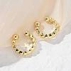 Rack Plating Brass Twist Rope Shape Cuff Earrings EJEW-G288-08G-5