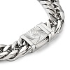 304 Stainless Steel Cuban Link Chains Bracelets for Men & Women BJEW-D031-10P-3
