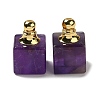 Natural Amethyst Perfume Bottle Pendants G-Z039-04G-04-1