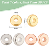   150Pcs 3 Colors Brass Spacer Beads KK-PH0006-57-2