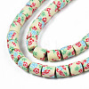 Handmade Polymer Clay Bead Strands X-CLAY-T020-10E-2