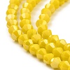 Opaque Solid Color Electroplate Glass Beads Strands GLAA-F029-P4mm-A05-3