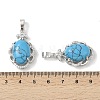 Synthetic Turquoise Oval Pendants G-NH0025-15P-27-3